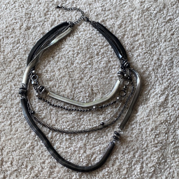 Stella & Dot mixed metal layered necklace - Picture 2 of 5